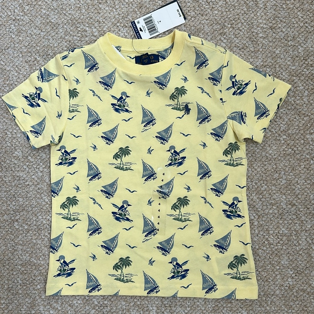 Ralph Lauren Polo Sailboat Print Short Sleeve Shirt